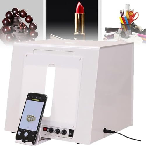 Photo Studio Photography Light Box,Jewelry Photography Video,20/30cm Photo Studio Photography Light Box Softbox Dimmable Rotating Turntable for Jewelry, Small Items,30cm