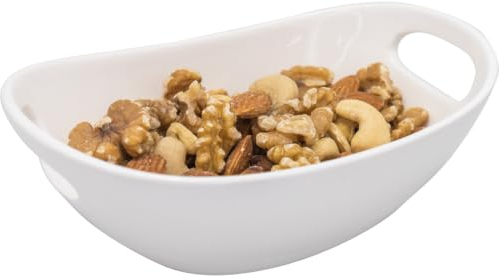 NERTHUS FIH 1337 Ciotola Ovale in Porcellana con Manici per Stuzzichini, Elegante Servizio di Antipasti