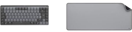Logitech MX Mechanical Mini Wireless Illuminated Keyboard, Tactile Quiet Switches, Backlit & Desk Mat - Studio Series, Multifunctional Large Desk Pad, Extended Mouse Mat