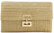 TOFBS Pochette en Paille pour Femmes Carré Sacs à Main D’été Sac Enveloppe Tissé Élégant Clutch pour Parti Mariage Plage Vacances(Kaki)