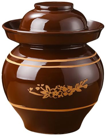 TT-YEC Vaso Di Fermentazione in Ceramica Con Vaso Kimchi, Vaso Di Fermentazione Di Cetriolo, Vaso Di Conservazione Con Coperchio, Coperchio Con Chiusura Ermetica A Tenuta D'acqua,B22.5kg