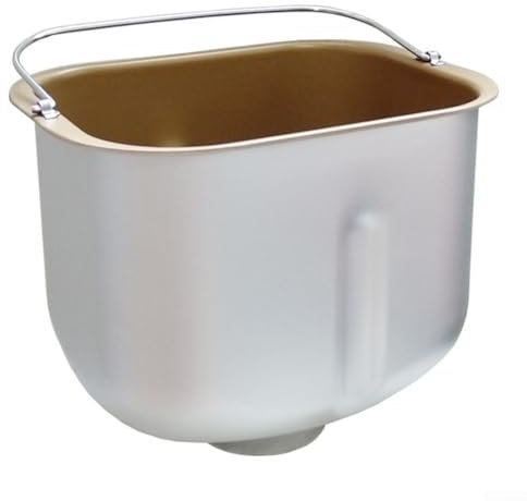 Máquina para hacer pan y cubo de masa, molde para hacer pan, forro antiadherente, material de acero inoxidable adecuado para mezclar todo tipo de masa (dorado T1)