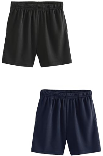 NEXT Äldre pojkar 2-pack sportshorts Black/Navy 152