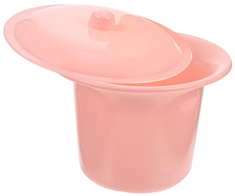 BESTYASH Orinal de Plástico Rosa para Niño y Niña con Tapa, Resistente y Anti Manchas, Portátil para Uso Doméstico y Nocturno, Material Pp Seguro y Duradero