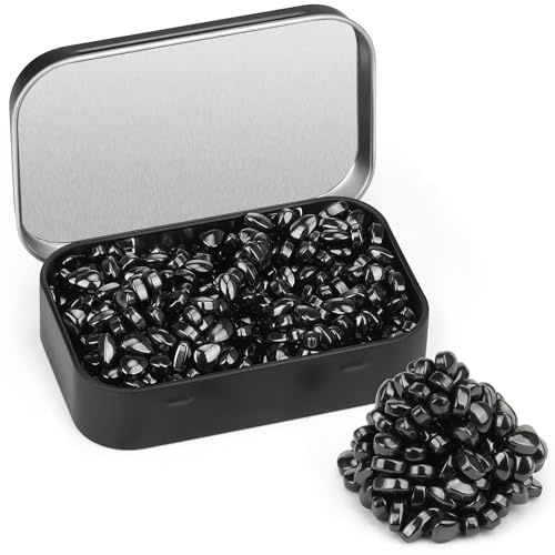 Wzone 300 g svart magnetstenar (ca 500 stycken), magnetiska stenar stressdödande magneter, antistressmagneter för vuxna ASMR kontorspryl
