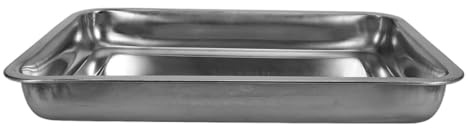 iplusmile Stainless Steel Pigeon Bath Tub 45x35x4.8cm Bird Shower Basin for Parrots Small Bird Bathtub Cage Accessory for Home and Pet Shops