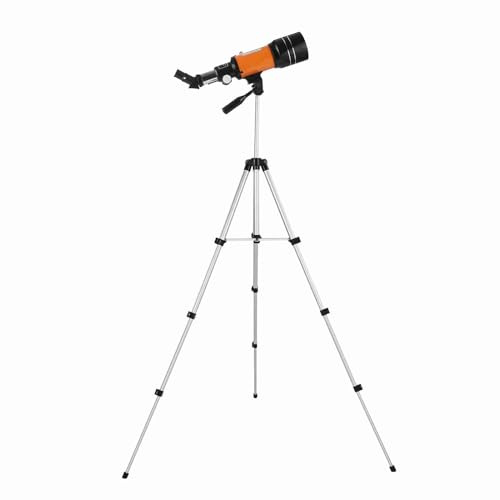 Tomvorks High Power 150X Astronomiskt Teleskop Klarsynt Kikarsikte med Månfilter för Stjärnskådande Vuxna (Orange)