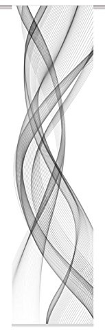 Home Fashion FERROL Schiebevorhang Digitaldruck, Stoff, grau, 245 x 60 cm