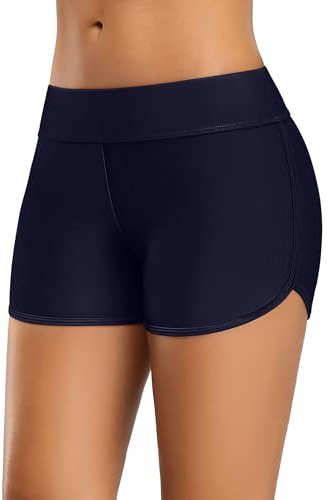 CharmLeaks Womens Swim Shorts High Waist Quick Dry Board Shorts | UPF 50+, Tummy Control, Tankini Bikini Bottoms, Breathable, Fully Lined, Water Sports