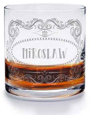 printplanet - Whiskyglas mit Namen Miroslaw graviert. - Leonardo® Whiskeyglas mit Gravur - Design Ornamente 1