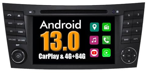 RoverOne Sistema Android Coche Reproductor de DVD para Mercedes-Benz G-Class W463/CLS W219/W211 E200 E220 E280 E350 con Radio Navegación GPS Estéreo Multimedia Bluetooth USB MirrorLink