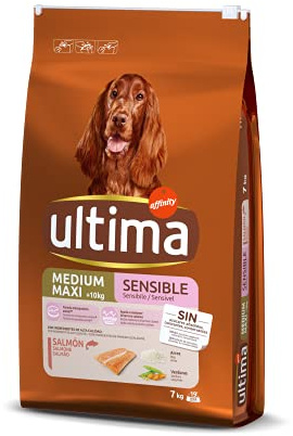 Ultima Medium-Maxi Bienestar Digestivo Salmon, Comida seca para perros, 7kg