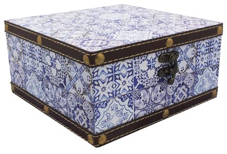 SAFE Schatztruhe Hochzeit Motiv maurisch | Holztruhe, Schatzkiste Kinder, Geschenk-Box, Holzkiste Antik, Schatulle Holz | Hochzeitsgeschenke für Brautpaar Geldgeschenke (Klein)