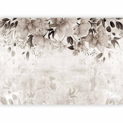 murando Fotomurales Flor 350x256 cm XXL Papel pintado tejido no tejido coración Pared corativos Murales morna Diseno Fotográfico Hojas Naturaleza motivo vegetal Concreto beige Gris b-C-10144-a-c