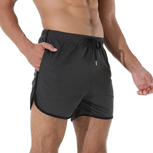 Adigaber Sport Shorts Herren Schnell Trocknend Kurze Hose Mit Tasche Fitness Training Outdoor Sporthose mit Elastische Taille