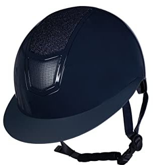 HKM Herren Shiny Diamond Reithelm, Dunkelblau, M