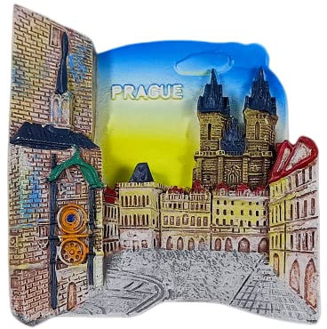 Prag Tschechische Republik Kühlschrankmagnet Reise Souvenir Kühlschrank Dekoration 3D Magnetaufkleber handbemalt Handwerk