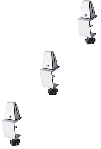 Ciieeo 3 STK Trennclip-befestigungsclip Klemme Für Schreibtischteiler Clip Für Schreibtischteiler Halterungen Für Wc-trennwände Trennwand Schutzplatte Büro Aluminiumlegierung Acryl