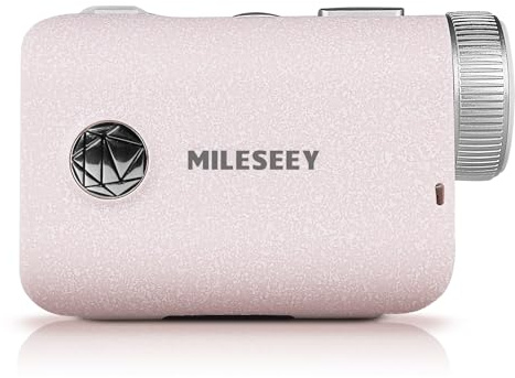 MILESEEY Golf Telemetro tascabile di fascia alta con IP65 impermeabile, 1000 metri di telemetro laser ricaricabile per il golf, asta per bandiera con blocco rapido delle vibrazioni