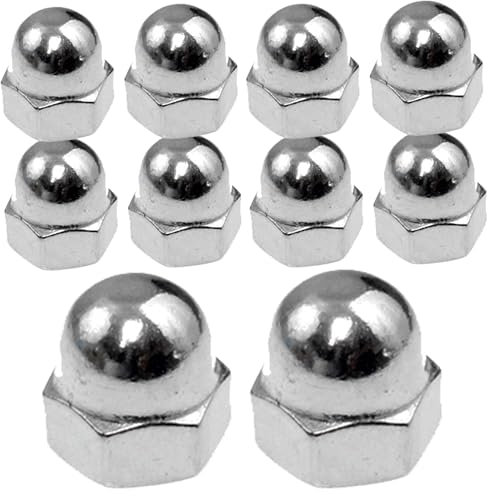 M8 Dome Nuts Marine Grade Acorn Style in A4 Stainless Steel 316 – Corrosion Resistant Fasteners (Pack of 10)