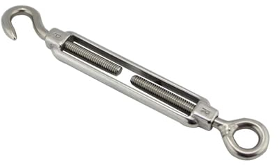 SBTRKT 1PCS 304 Edelstahl Spannschloss Haken Und Öse M4 M5 M6 M8 Marine Kabel Raling Edelstahl Haken Und öse Spannschlösser (Color : M5)