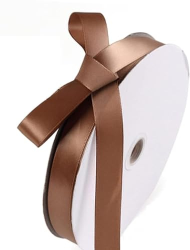 Stoffband, Bänder for Geschenkverpackungen, Satinband, Stoff, gewebtes Band, Paketherstellung, Basteln, Nähen, Verpackung, Band, Hochzeit, Haarband, dunkelgrün (Farbe: Bruin) (Farbe: Bruin) ( Color :