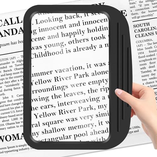 5X Magnifying Glass Large and Lightweight, this Magnifier offers a Broad Viewing Area, making it Ideal for Reading Small Prints and Aiding those with Low Vision
