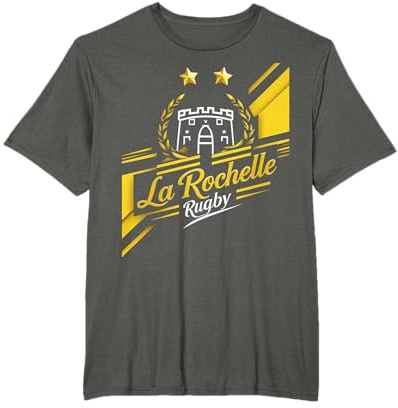 La Rochelle 2 Étoiles Rugby Supporter Rochelais Cadeau T-Shirt