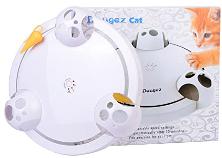 Jouet interactif pour chats d'intérieur - Souris mobile électrique - Jouet de course à pied - Jouet d'exercice pour stimuler la chasse