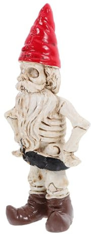 Alipis Halloween Gartenzwerg Statue Resin Gruselige Dekoration Für Garten Und Innenräume Langlebige -skelettfigur Für Unvergessliche Feiern