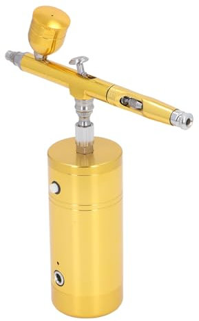 Aluminum Alloy Airbrush Kit, Rechargeable Air Brush Spray Gun for Model Coloring, Painting, Nail Designs, Cake Decorating