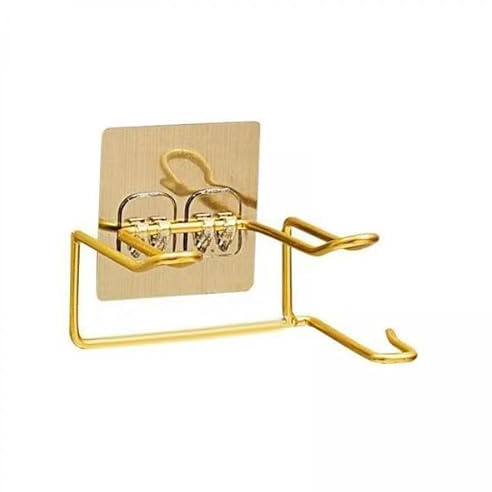 harayaa 5x Porta-phon Da Parete, Strumenti per Lo Styling per Mensole Da Bagno, Porta-asciugacapelli Da Bagno in Acciaio Inossidabile, Telaio per Ventilatore