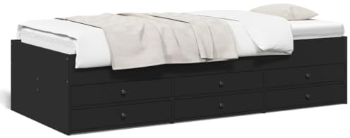 Festnight Tagesbett 100x200 cm Bett Sofabett Einzelbett mit Stauraum Jugendbett mit Schubladen Gästebett Funktionsbett Stauraumbett Bettsofa Kinderbett Schlafsofa Bettgestell Holz Holzbett