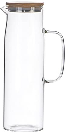Ciieeo Bouilloire En Verre De 1 2 L Avec Couvercle Et Design Élégant Pour Eau Chaude Et Froide