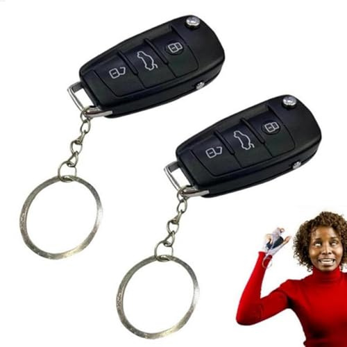 2 Stück Shocker Schlüsselanhänger, Elektroschocker Autoschlüssel Prank, Schockierendes Autoschlüsselspielzeug, Lustige Prank Artikel Für Kinder Erwachsene, Aprilscherz Knifflig Prank Schlüssel
