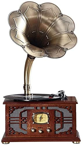 PASPRT Multifunzione del Record di grammofono modellizzato Vecchia Radio subwoofer radiofunzione Ornamenti Dono Ornamenti Regalo 38 * 30 * 74 cm Registratore Interessante Vita