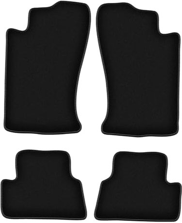 Wielganizator Velours Fußmatten passend für Mitsubishi Eclipse 2G (1995-1999) | Qualität: Basic - Genaue Passform, rutschfeste Untregrund 4-teilig - Schwarz