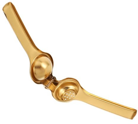 Operitacx Pizzico al spremiagrumi manuale Jimia a mano spremiagrumi in acciaio inossidabile arancia spremilimoni piatto a vapore in acciaio inox Golden