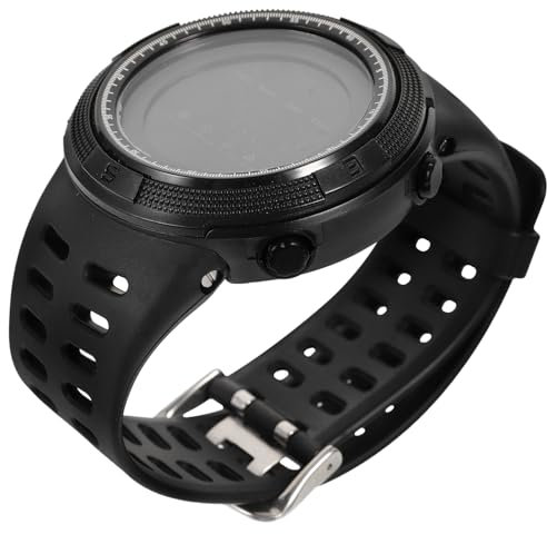 Holibanna Montre D'extérieur Étanche Fonction De Chronométrage Et Podomètre Noir pour Hommes pour l'escalade Activités De Plein Air Confortable Et Solide