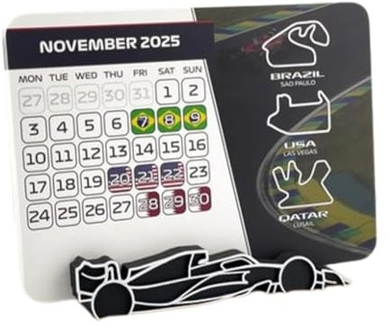 Bosiyrggrl Racing Paper Calendar Desktop Station Calendar Home Decoration Itinerary Arrangement Formula Racing Calendar 2025