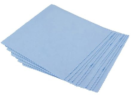 Chiffon de Nettoyage pour Lunettes 80 Pièces Bleu en Fibres Ultra-Fines | Double Face, Retire Traces et Poussière, Format Pratique, pour Lunettes de Soleil Vue