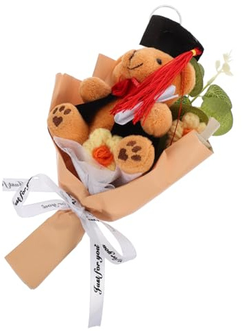 Yardenfun Bouquet Laurea con Cappello Dottorato Decorazione Laurea Originale e Portatile per Celebrazioni e Foto