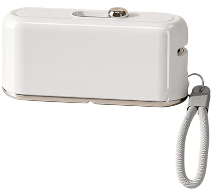 Ｚｉａｌｏｆｉ Zahnseidespender Zahnseide Halter Nachfüllbare Box Reise Organizer mit Automatischem Ausgabeknopf für Die Zahnpflege Unterwegs Und Im Badezimmer, Weiß