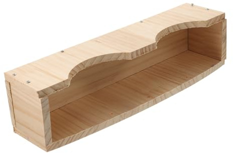 VERDANVERSE Kaninchen Holz Futterspender mit Futterrinne Robustes Futterbecken zum Befestigen für Kleintiere und Nagerkäfige