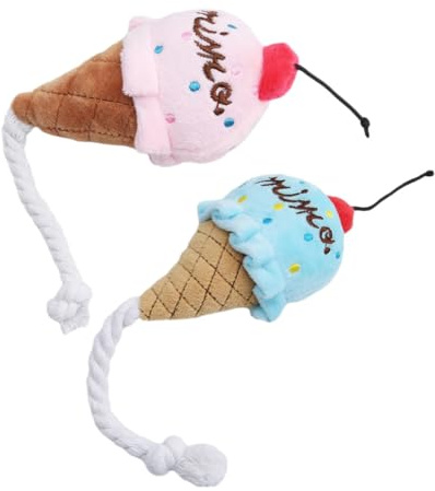 UPKOCH 2pièces Jouet Glace Peluche pour Chien avec Jouet Glace Peluche pour Chien pour pour