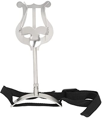 Soporte de clip de barítono plateado para partituras atado a liras, instrumentos musicales, eufonio soprano y carpeta, soporte de barítono para trombón