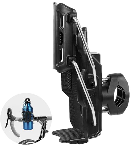Skivogr Flaschenhalter Fahrrad, Getränkehalter Motorrad, 360 Grad Rotierende Becherhalter Kinderwagen, Adaptive Trinkflaschenhalter für E Bike, Rennrad, Automatische Klemmsstruktur
