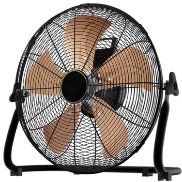 Robuster industrieller Bodenventilator, Hochgeschwindigkeits-Metall-Standventilator mit 130° Neigung, ideal für Garage, Lager, Terrasse, Fabrik