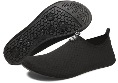 Generisch Zapatos de mujer con estructura trenzada. Zapatillas de ocio con parte superior elástica y suela de perfil. Zapatos ligeros para el día a día y las vacaciones, Estilo T02 Negro, 42 EU