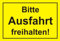 easydruck24de Hinweis-Schild Bitte Ausfahrt freihalten! I Größe 30 x 20 cm I Achtung Parkverbot Halteverbot I gelb schwarz I hin042